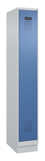 C+P Spind Evolo PLUS 049020-20 mit Sockel 2 Abt. 300mm Zylinderschloss (HxBxT) 1950x600x500mm 7035/7016