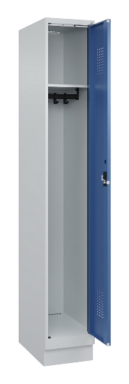 C+P Spind Evolo PLUS 049020-20 mit Sockel 2 Abt. 300mm Zylinderschloss (HxBxT) 1950x600x500mm 7035/7016