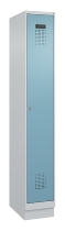 C+P Spind Evolo PLUS 049020-20 mit Sockel 2 Abt. 300mm Zylinderschloss (HxBxT) 1950x600x500mm 7035/7016