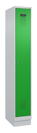 C+P Spind Evolo PLUS 049020-20 mit Sockel 2 Abt. 300mm Zylinderschloss (HxBxT) 1950x600x500mm 7035/7016