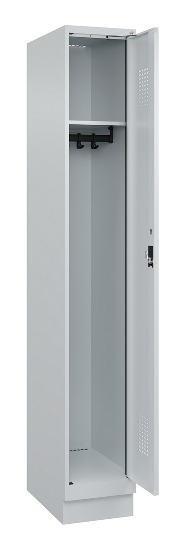C+P Spind Evolo PLUS 049020-20 mit Sockel 2 Abt. 300mm Zylinderschloss (HxBxT) 1950x600x500mm 7035/7016
