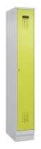C+P Spind Evolo PLUS 049020-20 mit Sockel 2 Abt. 300mm Zylinderschloss (HxBxT) 1950x600x500mm 7035/7016