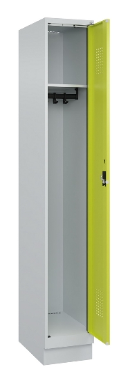C+P Spind Evolo PLUS 049020-20 mit Sockel 2 Abt. 300mm Zylinderschloss (HxBxT) 1950x600x500mm 7035/7016