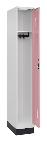 C+P Spind Evolo PLUS 049020-20 mit Sockel 2 Abt. 300mm Zylinderschloss (HxBxT) 1950x600x500mm 7035/7016