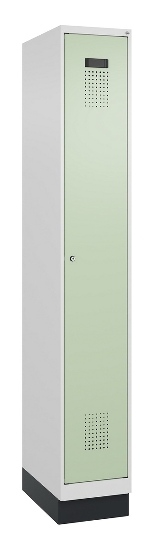 C+P Spind Evolo PLUS 049020-20 mit Sockel 2 Abt. 300mm Zylinderschloss (HxBxT) 1950x600x500mm 7035/7016
