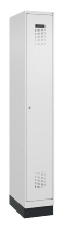 C+P Spind Evolo PLUS 049020-20 mit Sockel 2 Abt. 300mm Zylinderschloss (HxBxT) 1950x600x500mm 7035/7016