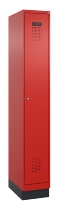 C+P Spind Evolo PLUS 049020-22 mit Sockel 2 Abteile 400mm Zylinderschloss (HxBxT) 1950x800x500mm 1023/1023