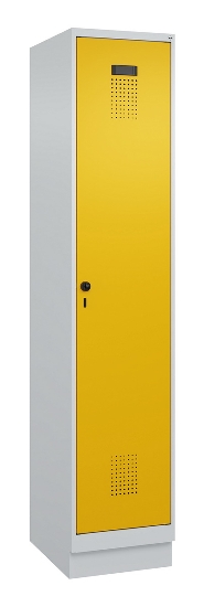 C+P Spind Evolo PLUS 049020-20 mit Sockel 2 Abt. 300mm Zylinderschloss (HxBxT) 1950x600x500mm 7035/7016