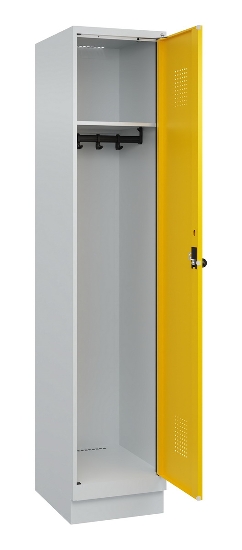 C+P Spind Evolo PLUS 049020-20 mit Sockel 2 Abt. 300mm Zylinderschloss (HxBxT) 1950x600x500mm 7035/7016
