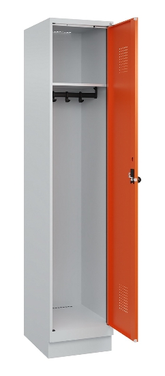 C+P Spind Evolo PLUS 049020-20 mit Sockel 2 Abt. 300mm Zylinderschloss (HxBxT) 1950x600x500mm 7035/7016