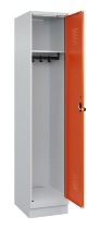 C+P Spind Evolo PLUS 049020-20 mit Sockel 2 Abt. 300mm Zylinderschloss (HxBxT) 1950x600x500mm 7035/7016