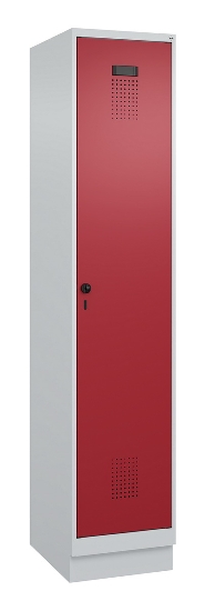 C+P Spind Evolo PLUS 049020-20 mit Sockel 2 Abt. 300mm Zylinderschloss (HxBxT) 1950x600x500mm 7035/7016