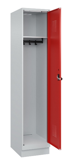 C+P Spind Evolo PLUS 049020-20 mit Sockel 2 Abt. 300mm Zylinderschloss (HxBxT) 1950x600x500mm 7035/7016