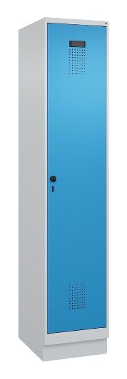 C+P Spind Evolo PLUS 049020-20 mit Sockel 2 Abt. 300mm Zylinderschloss (HxBxT) 1950x600x500mm 7035/7016