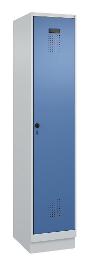 C+P Spind Evolo PLUS 049020-20 mit Sockel 2 Abt. 300mm Zylinderschloss (HxBxT) 1950x600x500mm 7035/7016