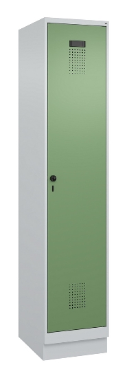 C+P Spind Evolo PLUS 049020-20 mit Sockel 2 Abt. 300mm Zylinderschloss (HxBxT) 1950x600x500mm 7035/7016
