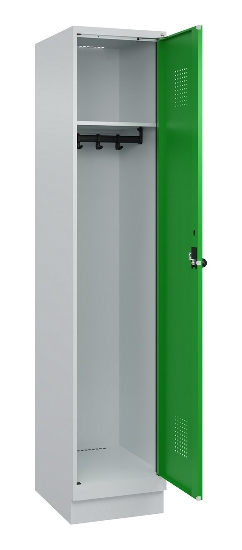 C+P Spind Evolo PLUS 049020-20 mit Sockel 2 Abt. 300mm Zylinderschloss (HxBxT) 1950x600x500mm 7035/7016