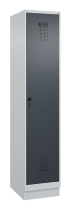 C+P Spind Evolo PLUS 049020-20 mit Sockel 2 Abt. 300mm Zylinderschloss (HxBxT) 1950x600x500mm 7035/7016