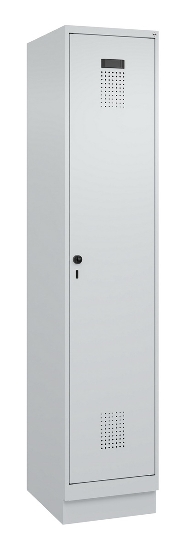 C+P Spind Evolo PLUS 049020-20 mit Sockel 2 Abt. 300mm Zylinderschloss (HxBxT) 1950x600x500mm 7035/7016