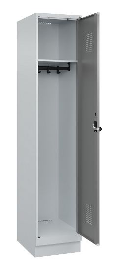 C+P Spind Evolo PLUS 049020-20 mit Sockel 2 Abt. 300mm Zylinderschloss (HxBxT) 1950x600x500mm 7035/7016