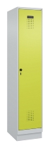 C+P Spind Evolo PLUS 049020-20 mit Sockel 2 Abt. 300mm Zylinderschloss (HxBxT) 1950x600x500mm 7035/7016