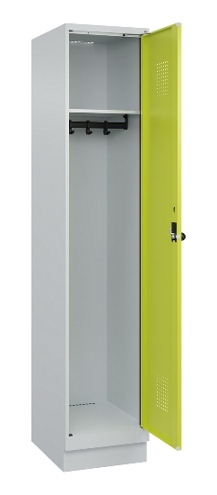 C+P Spind Evolo PLUS 049020-20 mit Sockel 2 Abt. 300mm Zylinderschloss (HxBxT) 1950x600x500mm 7035/7016
