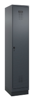 C+P Spind Evolo PLUS 049020-20 mit Sockel 2 Abt. 300mm Zylinderschloss (HxBxT) 1950x600x500mm 7035/7016