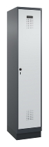 C+P Spind Evolo PLUS 049020-20 mit Sockel 2 Abt. 300mm Zylinderschloss (HxBxT) 1950x600x500mm 7035/7016