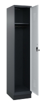 C+P Spind Evolo PLUS 049020-20 mit Sockel 2 Abt. 300mm Zylinderschloss (HxBxT) 1950x600x500mm 7035/7016