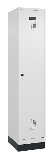 C+P Spind Evolo PLUS 049020-20 mit Sockel 2 Abt. 300mm Zylinderschloss (HxBxT) 1950x600x500mm 7035/7016