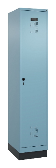 C+P Spind Evolo PLUS 049020-22 mit Sockel 2 Abteile 400mm Zylinderschloss (HxBxT) 1950x800x500mm 1023/1023