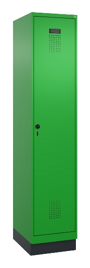 C+P Spind Evolo PLUS 049020-22 mit Sockel 2 Abteile 400mm Zylinderschloss (HxBxT) 1950x800x500mm 1023/1023