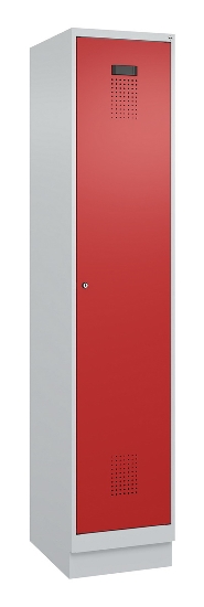 C+P Spind Evolo PLUS 049020-20 mit Sockel 2 Abt. 300mm Zylinderschloss (HxBxT) 1950x600x500mm 7035/7016