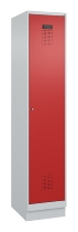 C+P Spind Evolo PLUS 049020-20 mit Sockel 2 Abt. 300mm Zylinderschloss (HxBxT) 1950x600x500mm 7035/7016