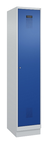 C+P Spind Evolo PLUS 049020-20 mit Sockel 2 Abt. 300mm Zylinderschloss (HxBxT) 1950x600x500mm 7035/7016