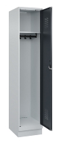 C+P Spind Evolo PLUS 049020-20 mit Sockel 2 Abt. 300mm Zylinderschloss (HxBxT) 1950x600x500mm 7035/7016