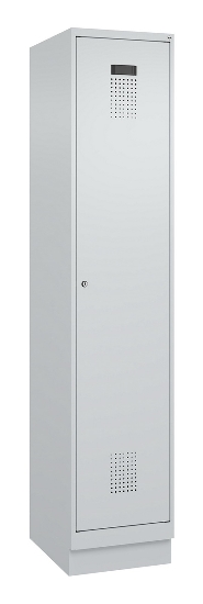 C+P Spind Evolo PLUS 049020-20 mit Sockel 2 Abt. 300mm Zylinderschloss (HxBxT) 1950x600x500mm 7035/7016