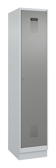 C+P Spind Evolo PLUS 049020-20 mit Sockel 2 Abt. 300mm Zylinderschloss (HxBxT) 1950x600x500mm 7035/7016