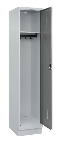 C+P Spind Evolo PLUS 049020-20 mit Sockel 2 Abt. 300mm Zylinderschloss (HxBxT) 1950x600x500mm 7035/7016
