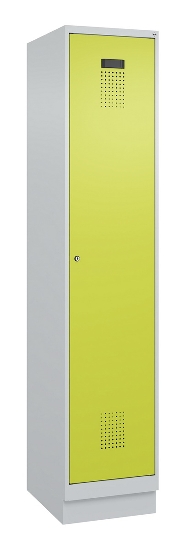C+P Spind Evolo PLUS 049020-20 mit Sockel 2 Abt. 300mm Zylinderschloss (HxBxT) 1950x600x500mm 7035/7016