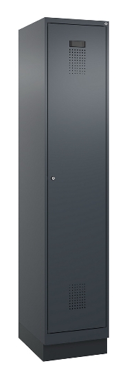 C+P Spind Evolo PLUS 049020-20 mit Sockel 2 Abt. 300mm Zylinderschloss (HxBxT) 1950x600x500mm 7035/7016