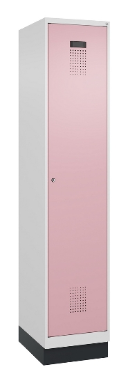 C+P Spind Evolo PLUS 049020-20 mit Sockel 2 Abt. 300mm Zylinderschloss (HxBxT) 1950x600x500mm 7035/7016