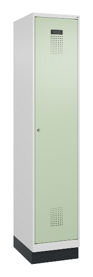 C+P Spind Evolo PLUS 049020-20 mit Sockel 2 Abt. 300mm Zylinderschloss (HxBxT) 1950x600x500mm 7035/7016