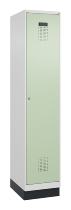 C+P Spind Evolo PLUS 049020-20 mit Sockel 2 Abt. 300mm Zylinderschloss (HxBxT) 1950x600x500mm 7035/7016
