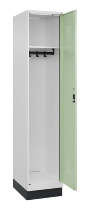 C+P Spind Evolo PLUS 049020-20 mit Sockel 2 Abt. 300mm Zylinderschloss (HxBxT) 1950x600x500mm 7035/7016