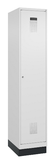 C+P Spind Evolo PLUS 049020-20 mit Sockel 2 Abt. 300mm Zylinderschloss (HxBxT) 1950x600x500mm 7035/7016