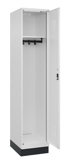 C+P Spind Evolo PLUS 049020-20 mit Sockel 2 Abt. 300mm Zylinderschloss (HxBxT) 1950x600x500mm 7035/7016