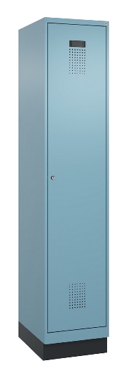 C+P Spind Evolo PLUS 049020-22 mit Sockel 2 Abteile 400mm Zylinderschloss (HxBxT) 1950x800x500mm 1023/1023