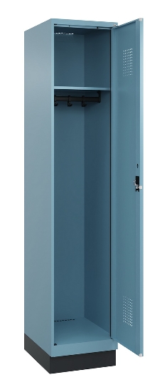 C+P Spind Evolo PLUS 049020-22 mit Sockel 2 Abteile 400mm Zylinderschloss (HxBxT) 1950x800x500mm 1023/1023