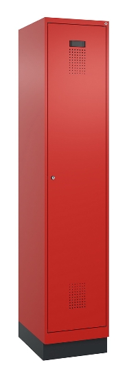 C+P Spind Evolo PLUS 049020-22 mit Sockel 2 Abteile 400mm Zylinderschloss (HxBxT) 1950x800x500mm 1023/1023